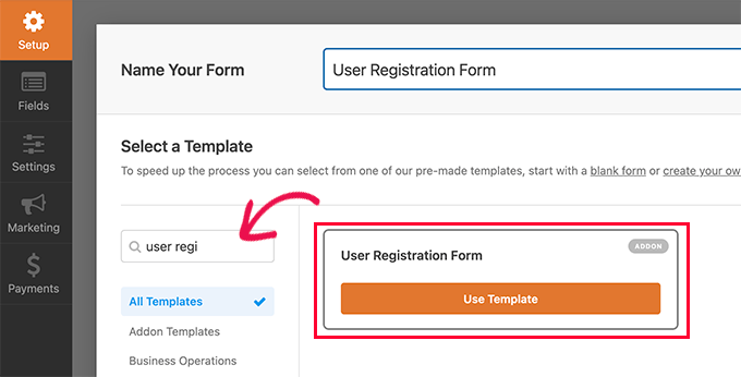 user-registration-template